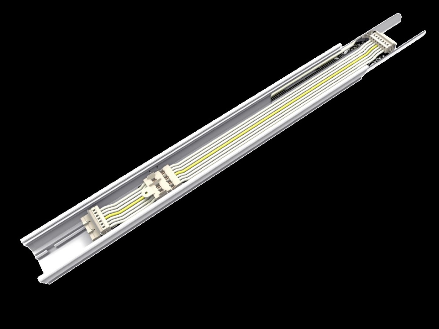 Geöffnetes LED-Lichtband der TRiALED Serie 14 mit LED-Modul