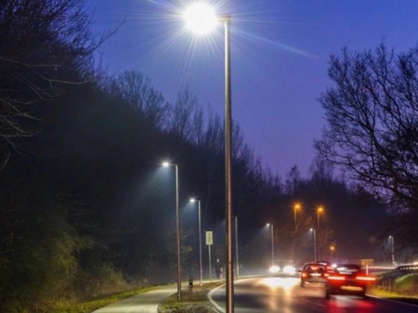 Series 16 on a road at dusk